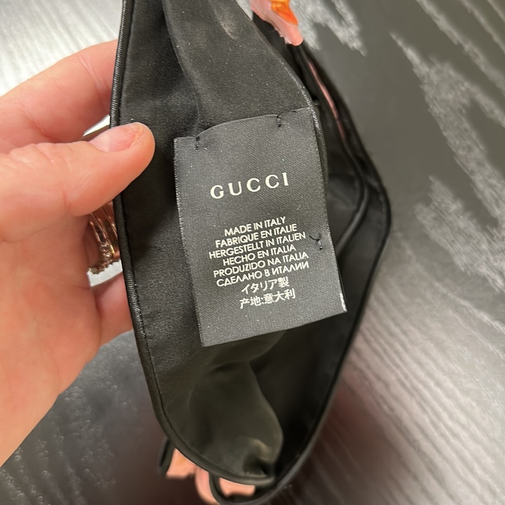 Gucci Floral Silk Twilly Scarf in Black, Orange, Purple, Pink - Picture 6 of 12